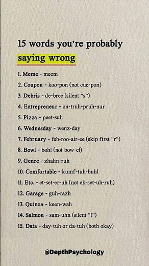 15 Words You're Probably Saying Wrong #words #wrong #quotes #wisdom #psychology #life