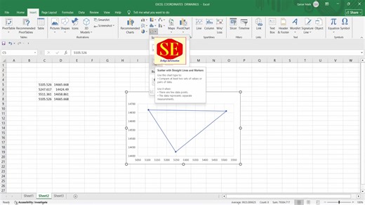 How to Draw Coordinates Drawing in Excel. | Excel Tips| Part 17 | Surveying Engineering Design Information | Facebook