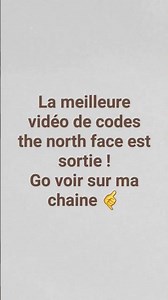Meilleure vidéo codes The North Face Roblox #viral