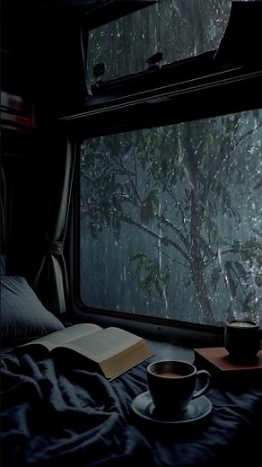 Heavy rain on Caravan Window | Rain Sound for Sleep