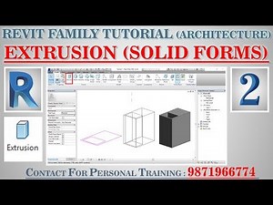 #2 | Extrusion | Autodesk Revit Architecture Family Full Tutorials | Hindi |