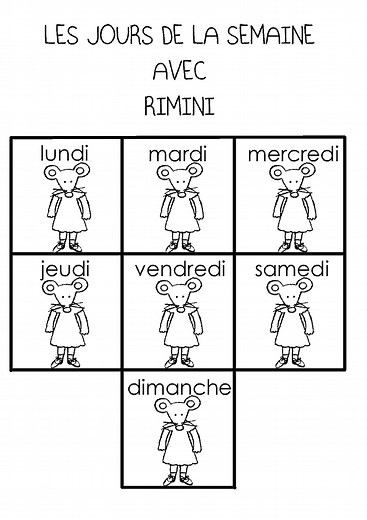 Days of the Week Coloring Page