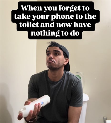 POV: you forget your phone Are you - a) Reading the spray bottle b) Counting tiles c) Thinking imaginary life events d) Questioning every life decision Suggestions - Comments below #toilet #phoneaddiction #phone #pov #funny