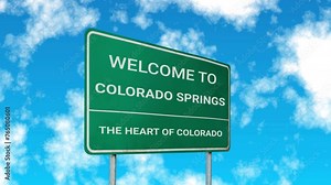 Welcome To Colorado Springs The Heart Of Colorado Road Sign