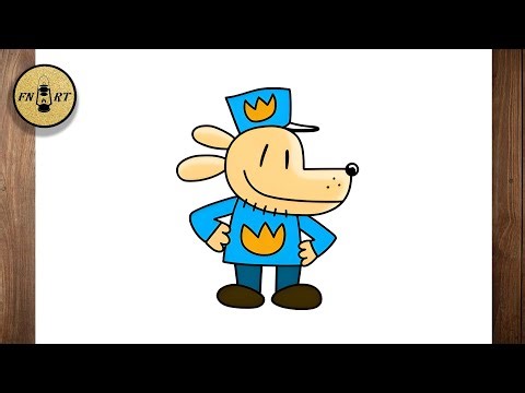 How to draw dog man easy step by step