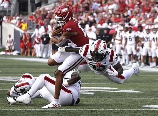 Razorback report: Arkansas receiver Monte Harrison out ‘a while’ with broken foot | Arkansas Democrat Gazette