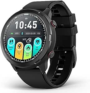 SOUYIE GPS Smart Watch Men Women，Rugged Outdoor Watch w/ GPS and Compass，Fitness Tracker w/ Heart Rate Blood Oxygen Sleep Monitor，IP68 Waterproof，1.32'' Touch Screen，Compatible Android iOS iPhone