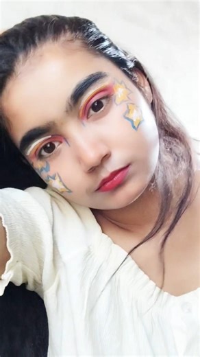 pintrest inspired holi 🌈🎨look recreate|| holi makeup #trending #ytshorts #transition #makeup #holi