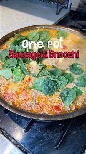 One Pot Sausage Gnocchi #easyrecipes #recipe #dinner #onepotmeal