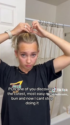 Easy and Cute 2-Minute High Messy Bun Hairstyle Tutorial