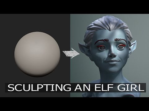 Zbrush Head Sculpt 27 - Elf Girl