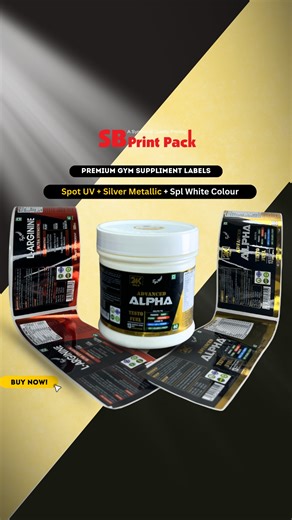 SB PRINT PACK on Instagram: "First impression = brand value. Our silver metallic labels turn supplements into shelf-stoppers. Printed by SB Print Pack. 📩 Contact us for premium roll form label #labeldesign #metalliclabels #supplementsbrand #premiumprint #SBPrintPack [metallic supplement labels, premium label printing, silver foil labels, supplement bottle labels, luxury packaging labels, custom label printing, supplement branding, premium packaging solutions, roll form labels , metallic print l