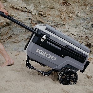 573K views · 1.9K reactions | The Swiss Army knife of coolers, now just $219.99 (down from $279.99). Roll up to the beach, campsite or grassy backyard with all you got.  10-inch all-terrain, smooth-ride wheels ❄️ Up to 4 days of ice retention  Igloo's Glide™️ locking, telescoping handle  Bottle Opener Attached | Igloo Coolers | Facebook