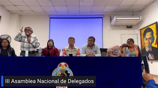 FECODE presentó un emotivo saludo a la III Asamblea Nacional de Delegadas y Delegados del Sindicato Único de Trabajo de la Educación del Perú -SUTEP, delegados y delegadas que representan a 26 regiones del país y, que a nivel nacional, agrupan 350.000 maestros y maestras. La asamblea realiza entre el día de hoy y mañana un análisis de la coyuntura política nacional e internacional para preparar al SUTEP a la lucha por la democracia en su país, en el proceso electoral que se avecina en el 2026. I
