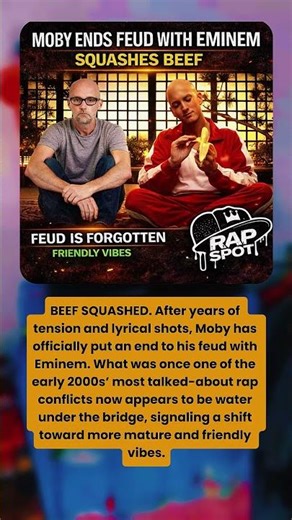 Moby Ends Feud With Eminem After Years of Beef#Eminem #Moby #HipHopNews #RapCulture #MusicUpdate