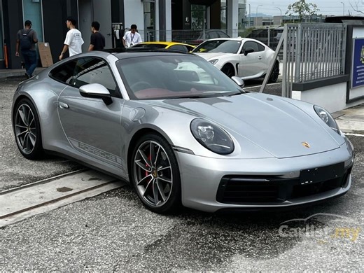 Recon 2021 Porsche 911 3.0 Carrera 4S Coupe, Red Leather Seat, Sunroof, 14-way Memory Seat, Sport Chrono - Carlist.my