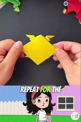 How to Make a Leaping Frog 🐸 Using Paper | Easy DIY Origami Toy for Kids