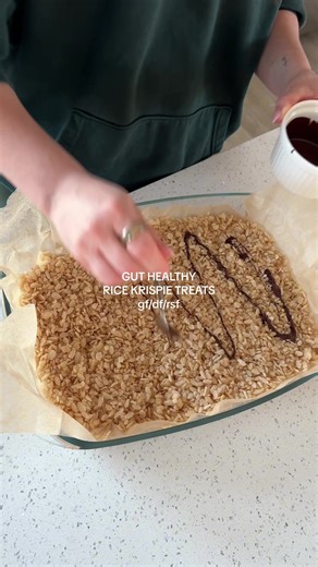 Gut Healthy Rice Krispie Treats with Dark Chocolate