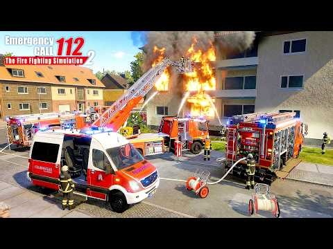 Emergency Call 112 - BLASTING FROM THE LADDER TRUCK! (Hamburg Fire Brigade)