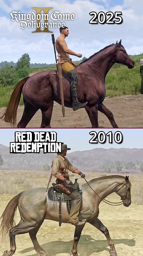 Horse Comparison - RDR1 (2010) VS KCD2 (2025) Get 20% off GFUEL with link in bio code: MEATCLEAVUR #comparison #rockstargames #reddeadredemption #kingdomcomedeliverance2 #kcd2