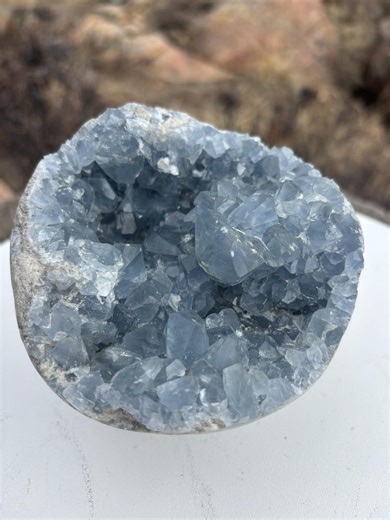 Blue Celestite Geode/sphere - Etsy