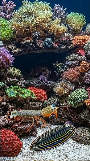 Peacock Mantis Shrimp vs. Giant Marine Flatworm #erlichtvvlog #fishing | erlich TV vlog