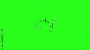 Black line translation and language 4k icon animation on Green screen background. translation icon, language icon, 4k animation, white background, motion graphic, animation, alpha channel, Stock Video