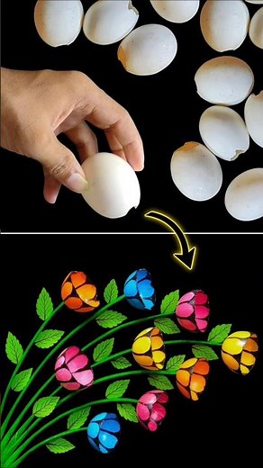 Egg shell craft #shorts #youtubeshorts #wastematerialcraft