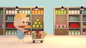 Shopping At The Supermarket - Motion Graphic Project - Cartoon Animation Preview - tykcartoon
