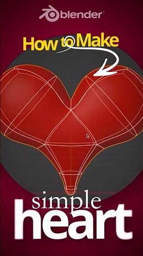 ❤️ Animated Simple Heart in Blender #blendertutorial #blender3d #blenderanimation