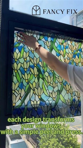 The FancyFix stained glass window film in my kitchen window is a total showstopper 😍✨.