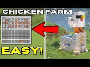 Minecraft Chicken Farm - 1.21 The BEST Beginner Automatic Cooked Chicken Farm!