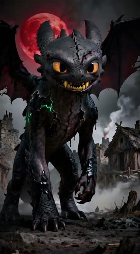 Toothless What Happened?#toothless #horror #aianimation #cursed #scaryvideo #shorts