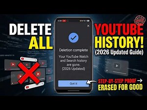 Delete YouTube Watch History & Search History (2026 Guide!)
