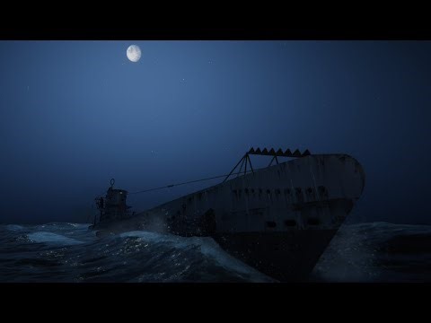 UBOAT WWII German Submarine Night Navigation | Ambient Sound, No Commentary, Relaxing ASMR Gameplay