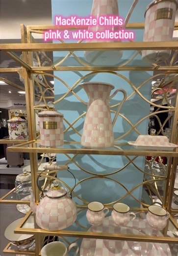 Elegant MacKenzie-Childs Pink and White Collection at Bloomingdale's
