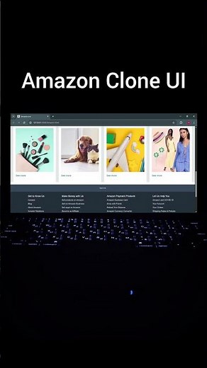 💻 Amazon Clone UI using HTML & CSS | Frontend Design Shorts 🔥 #shorts #webdevelopment