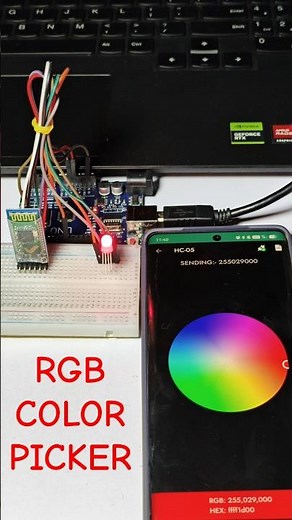 RGB LED Control with Phone 🔥 HC-05 + Arduino