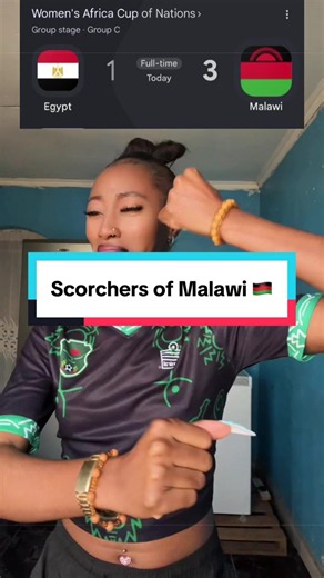 🚨 FULL-TIME | Egypt 🇪🇬 1-3 Malawi 🇲🇼 The Scorchers are through to the knockout stage! 🔥🇲🇼 Malawi were outstanding in the first half, taking control with brilliant attacking football. Egypt came back stronger after the break and showed plenty of determination, but they couldn’t make the most of their chances despite pulling one goal back. A massive team performance from the Scorchers, with goals from Rose Kabzere, Faith Chinzimu, and Temwa Chawinga sealing a famous victory and automatic q