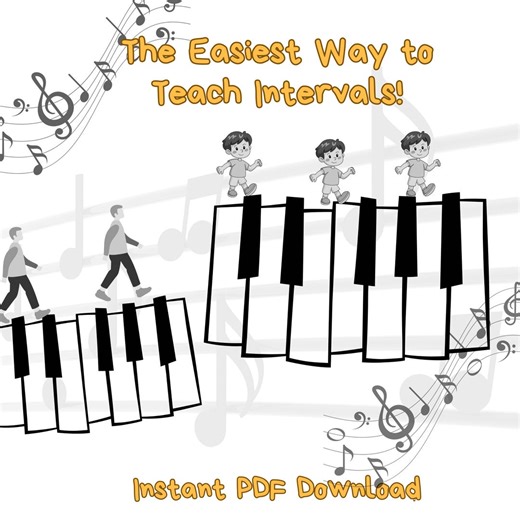 Piano Steps Worksheet: Whole and Half Steps on the Keyboard - Music Theory for Beginners - Stepping Stones Concept - Digital Download - Etsy Canada