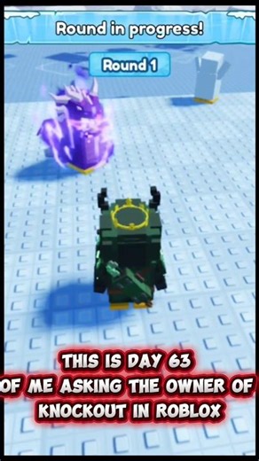Day 63 of Asking the Owner of Knockout to Make a Code shorts #codes #roblox #knockout #26kjaw #fyp