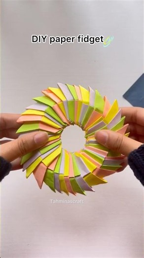 DIY colourful paper loop🌈| Easy paper infinite 🔄#shorts #origami #papercraft #diycrafts