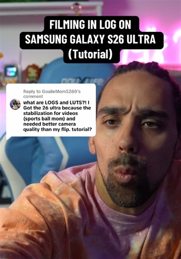 Replying to @GoalieMom5280 Filming in LOG is easy! I hope this helps! #samsung #galaxy #s26ultra #lightroom #tutorial
