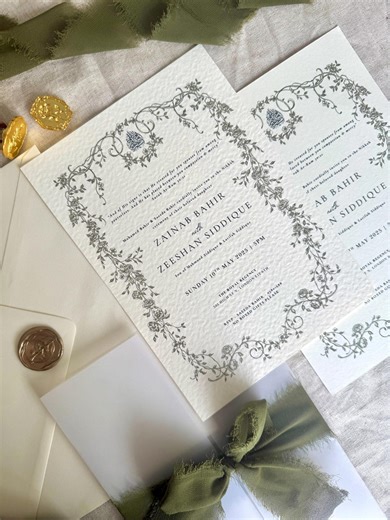 Arabic Quran Verse Wedding Invitation, Islamic Nikkah, Personalized Invite - Etsy