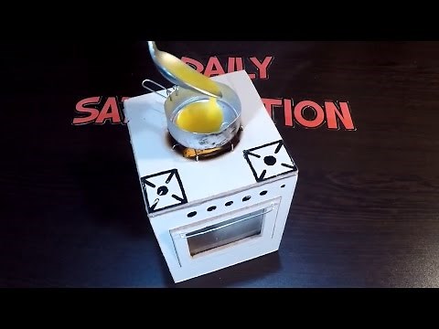 How to Make DIY Miniature Real Working Kitchen Stove | Miniature Gas range with Oven accessories