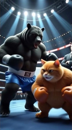 Cat vs Bear Boxing Fiesta 🥊🐱🐻 | Wild & Funny Animated Battle Story
