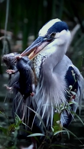 35K views · 323 reactions | Great Blue Heron eating a gopher, a GB Heron missing, and #Birds | Review Birds News | Facebook