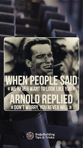 551K views · 2.1K reactions | Arnold’s confidence speaks volumes. It’s not about fitting into someone else’s image, it’s about creating your own version of greatness. Keep pushing, stay focused, and remember: no one else can replicate your journey.  | BodyBuilding Tips & Tricks | Facebook