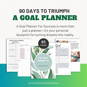 90-day Goal Planner: Vision Board & Habit Tracker (digital Product) - Etsy Canada