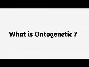 What is Ontogenetic?